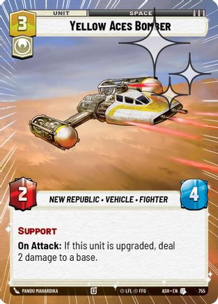 Yellow Aces Bomber (Hyperspace Foil) (755) - Ashes of the Empire Foil