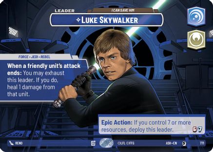 Luke Skywalker - I Can Save Him (Showcase) (771) - Ashes of the Empire Foil