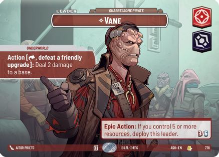 Vane - Quarrelsome Pirate (Showcase) (778) - Ashes of the Empire Foil