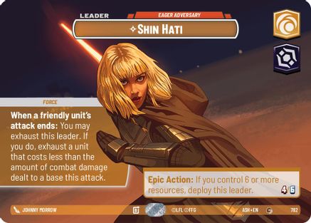 Shin Hati - Eager Adversary (Showcase) (782) - Ashes of the Empire Foil