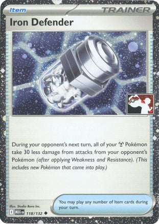 Iron Defender 118/132  - Holofoil Prize Pack Series Cards - Uncommon