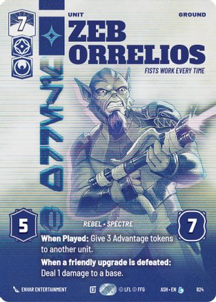 Zeb Orrelios - Fists Work Every Time (Prestige) (824) - Ashes of the Empire
