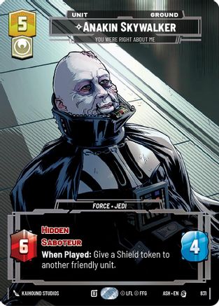 Anakin Skywalker - You Were Right About Me (Prestige) (831) - Ashes of the Empire