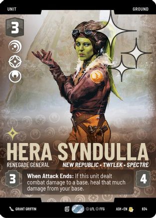 Hera Syndulla - Renegade General (Prestige Foil) (834) - Ashes of the Empire Foil