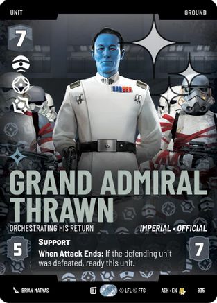 Grand Admiral Thrawn - Orchestrating His Return (Prestige Foil) (835) - Ashes of the Empire Foil