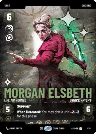 Morgan Elsbeth - Life Abandoned (Prestige Foil) (839) - Ashes of the Empire Foil