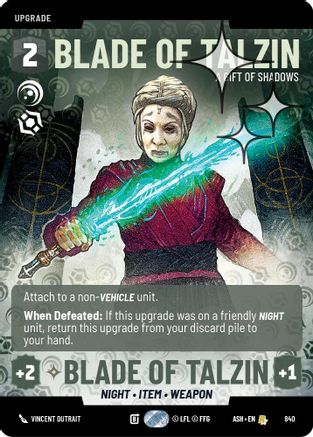 Blade of Talzin - A Gift of Shadows (Prestige Foil) (840) - Ashes of the Empire Foil