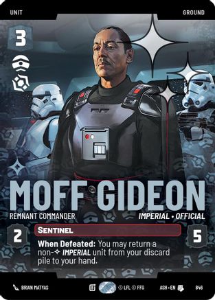 Moff Gideon - Remnant Commander (Prestige Foil) (846) - Ashes of the Empire Foil