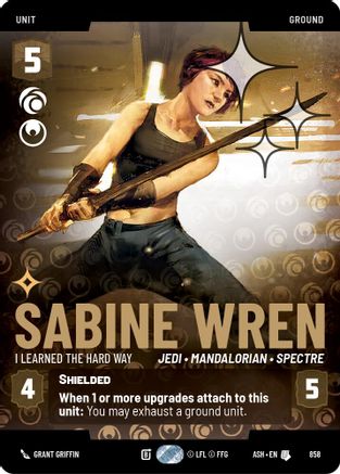 Sabine Wren - I Learned the Hard Way (Prestige Foil) (858) - Ashes of the Empire Foil