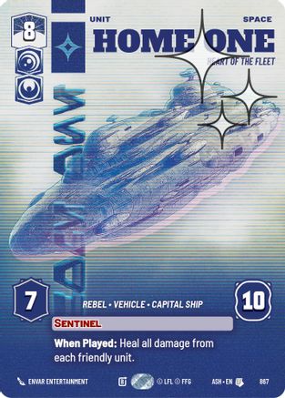 Home One - Heart of the Fleet (Prestige Foil) (867) - Ashes of the Empire Foil