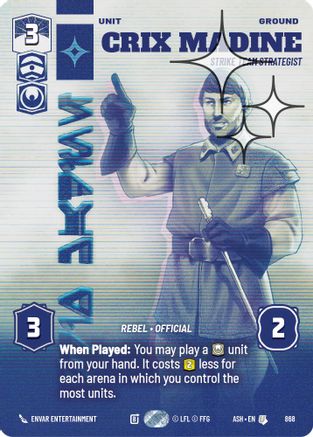 Crix Madine - Strike Team Strategist (Prestige Foil) (868) - Ashes of the Empire Foil