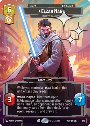 Elzar Mann - Haunted by a Vision (Prestige Foil) (876) - Ashes of the Empire Foil