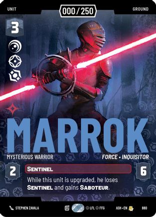 Marrok - Mysterious Warrior (Serialized) (880) - Ashes of the Empire Foil