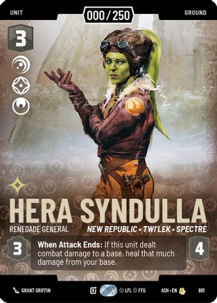 Hera Syndulla - Renegade General (Serialized) (881) - Ashes of the Empire Foil