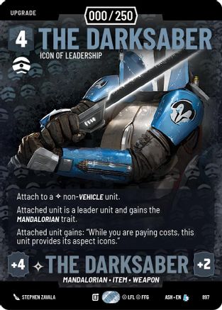 The Darksaber - Icon of Leadership (Serialized) (897) - Ashes of the Empire Foil