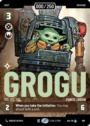 Grogu - Yes. Yes. Yes. (Serialized) (898) - Ashes of the Empire Foil