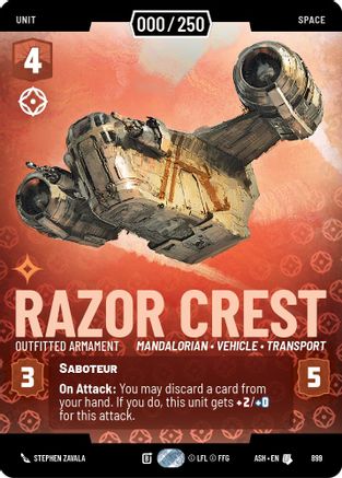 Razor Crest - Outfitted Armament (Serialized) (899) - Ashes of the Empire Foil