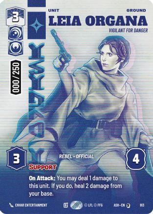 Leia Organa - Vigilant for Danger (Serialized) (913) - Ashes of the Empire Foil