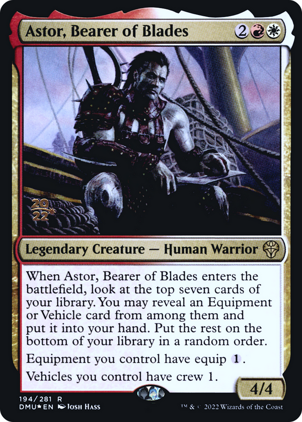 Astor, Bearer of Blades [Dominaria United Prerelease Promos]