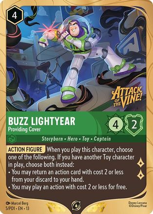 Buzz Lightyear - Providing Cover (5) - Disney Lorcana Promo Cards Holofoil
