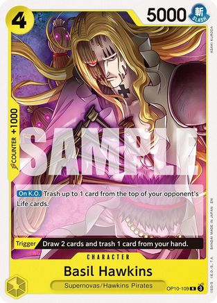 Basil Hawkins (OP10-109) - Starter Deck 36: YELLOW Eustass
