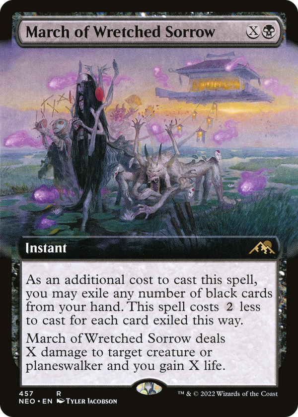 March of Wretched Sorrow (Extended Art) [Kamigawa: Neon Dynasty]