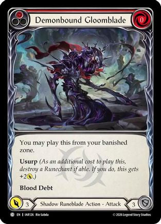 Demonbound Gloomblade (Red) (IAR126) - Usurp the Shadow Throne Rainbow Foil