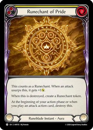 Runechant of Pride (Yellow) (IAR155) - Usurp the Shadow Throne