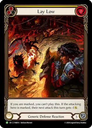 Lay Low (Yellow) - FAB513 (FAB513) - Flesh and Blood: Promo Cards Rainbow Foil