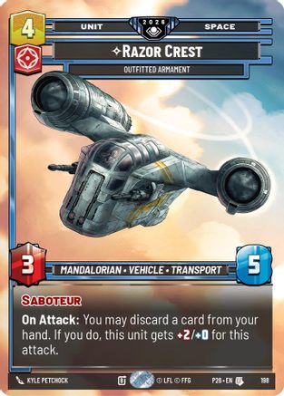 Razor Crest - Outfitted Armament (198) - Galactic Championship 2026 Foil