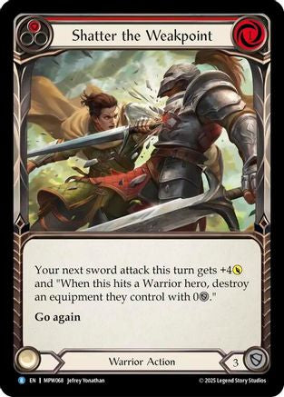 Shatter the Weakpoint (Red) (MPW068) - Mastery Pack Warrior Rainbow Foil