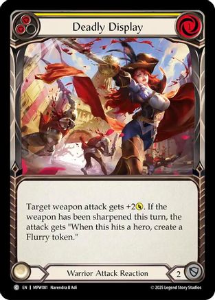 Deadly Display (Yellow) (MPW081) - Mastery Pack Warrior Rainbow Foil