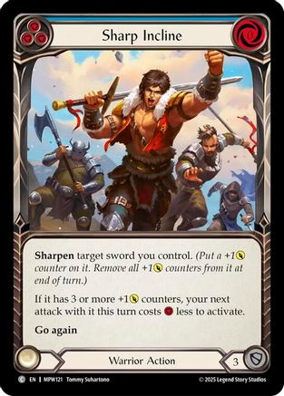 Sharp Incline (Blue) (MPW121) - Mastery Pack Warrior Rainbow Foil