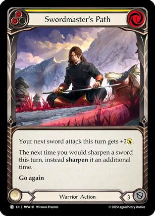 Swordmaster's Path (Yellow) (MPW131) - Mastery Pack Warrior Rainbow Foil