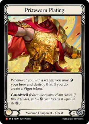 Prizeworn Plating (AOL004) - Armory Deck: Olympia, Prized Fighter Rainbow Foil