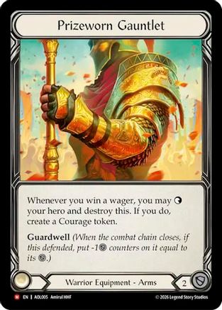 Prizeworn Gauntlet (AOL005) - Armory Deck: Olympia, Prized Fighter Rainbow Foil