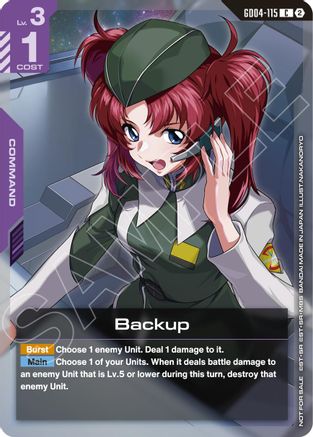 Backup (Event Pack 02) (GD04-115) - Gundam Promotional Cards Holofoil