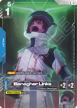 Banagher Links (Newtype Challenge 2026 Mission 4) (GD01-088) - Gundam Promotional Cards Holofoil