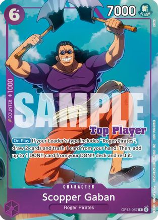 Scopper Gaban (CS 26-27 Top Player Pack Vol. 1) (OP13-067) - One Piece Promotion Cards Foil