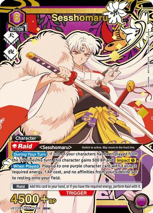 Sesshomaru (009) (SR*) (Box Topper Gold Foil) (UE23BT/IYS-1-009) - UE23BT Inuyasha Foil