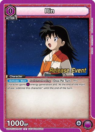 Rin (UEPR/IYS-1-011) - UE23BT Inuyasha Release Event Cards