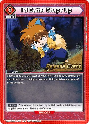 I'd Better Shape Up (UEPR/IYS-1-075) - UE23BT Inuyasha Release Event Cards