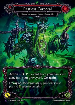 Restless Corporal (Marvel) (IAR085) - Usurp the Shadow Throne Cold Foil