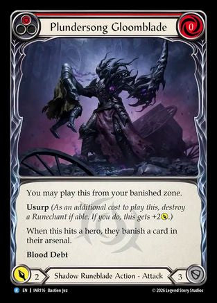 Plundersong Gloomblade (IAR116) - Usurp the Shadow Throne Rainbow Foil