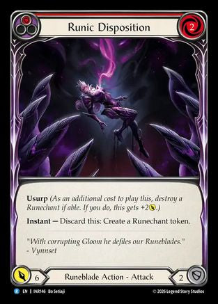 Runic Disposition (Red) (IAR146) - Usurp the Shadow Throne Rainbow Foil