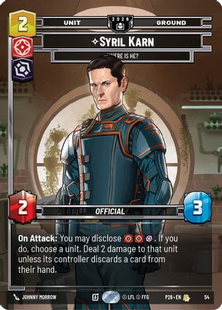 Syril Karn - Where Is He? (54) - Sector and Regional Promos Season 2 Foil