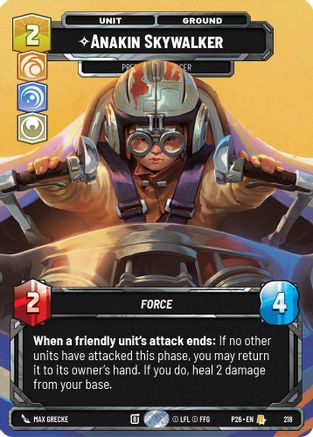Anakin Skywalker - Prescient Podracer (Foil) (218) - Sector and Regional Promos Season 2 Foil