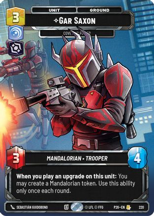 Gar Saxon - Coveting Power (Foil) (220) - Sector and Regional Promos Season 2 Foil