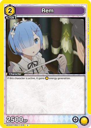 Rem (016) (UE24ST/REZ-1-016) - UE24ST ReZERO Starting Life in Another World Starter Deck