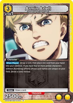 Armin Arlelt (012) (UEX07BT/AOT-2-012) - UEX07BT Attack on Titan Vol 2 Foil